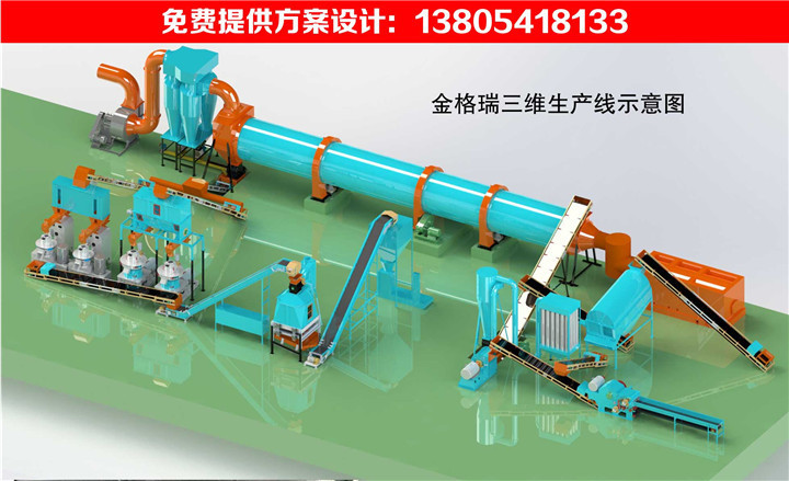 秸稈顆粒機生產線示意圖 秸稈顆粒機生產線示意圖